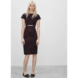 Stylish Black Floral Cutout Sheath Dress